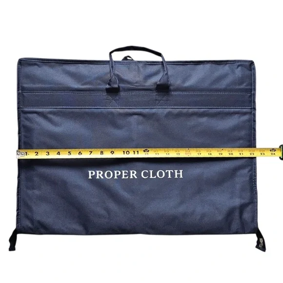 Proper Cloth Navy Blue Travel Garment Bag with Zipper Closure and Handles